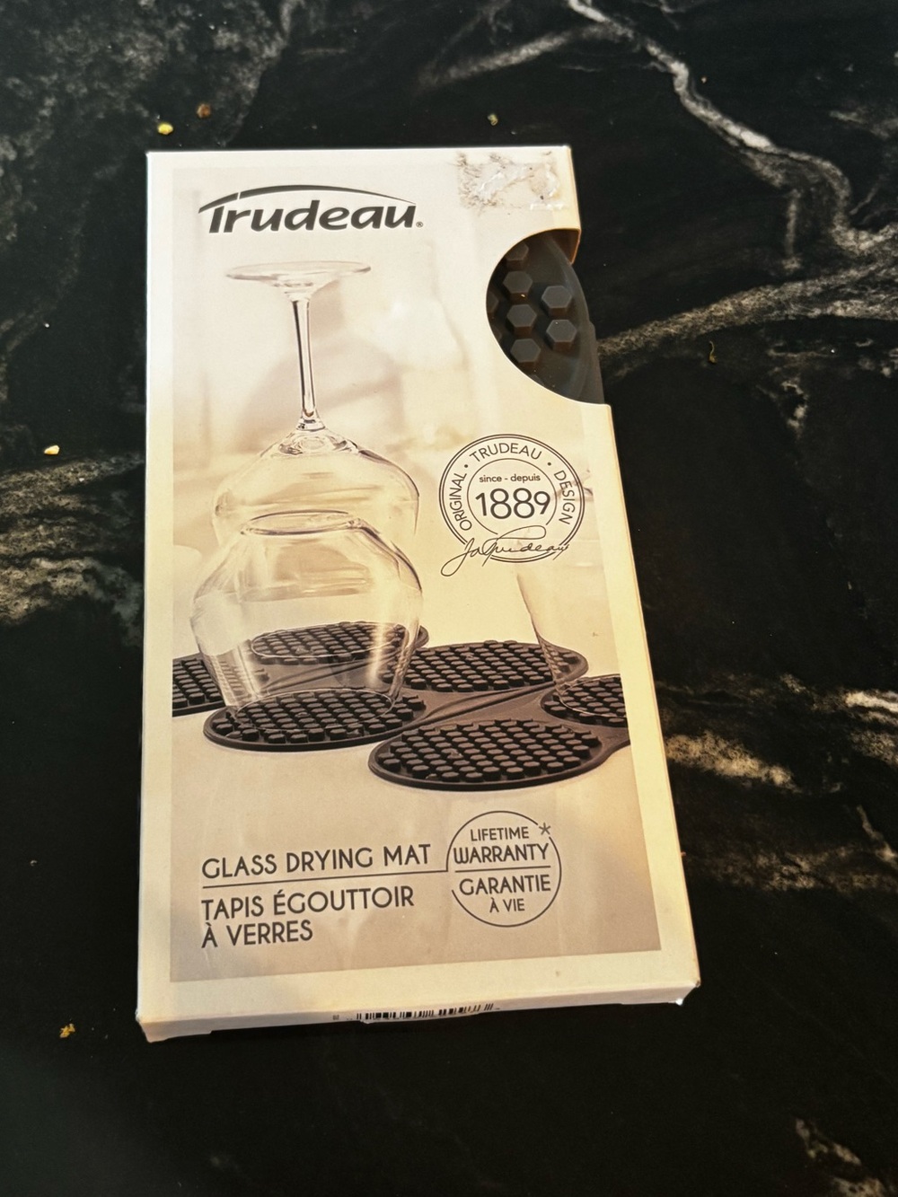 Trudeau Gray Silicone Glass Drying Mat